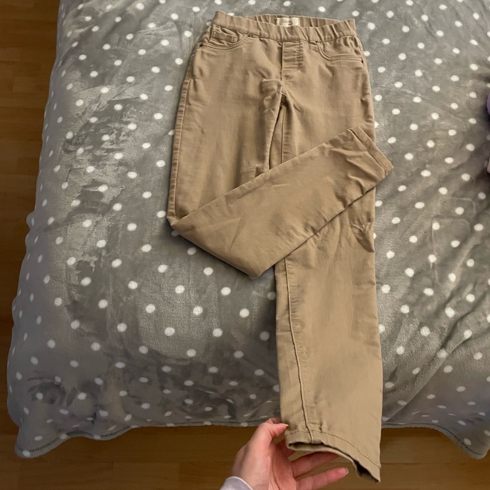 Beige skinny jeggings